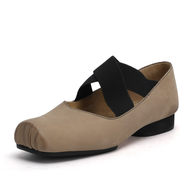 Demi Nude Square toe Ballet Flats