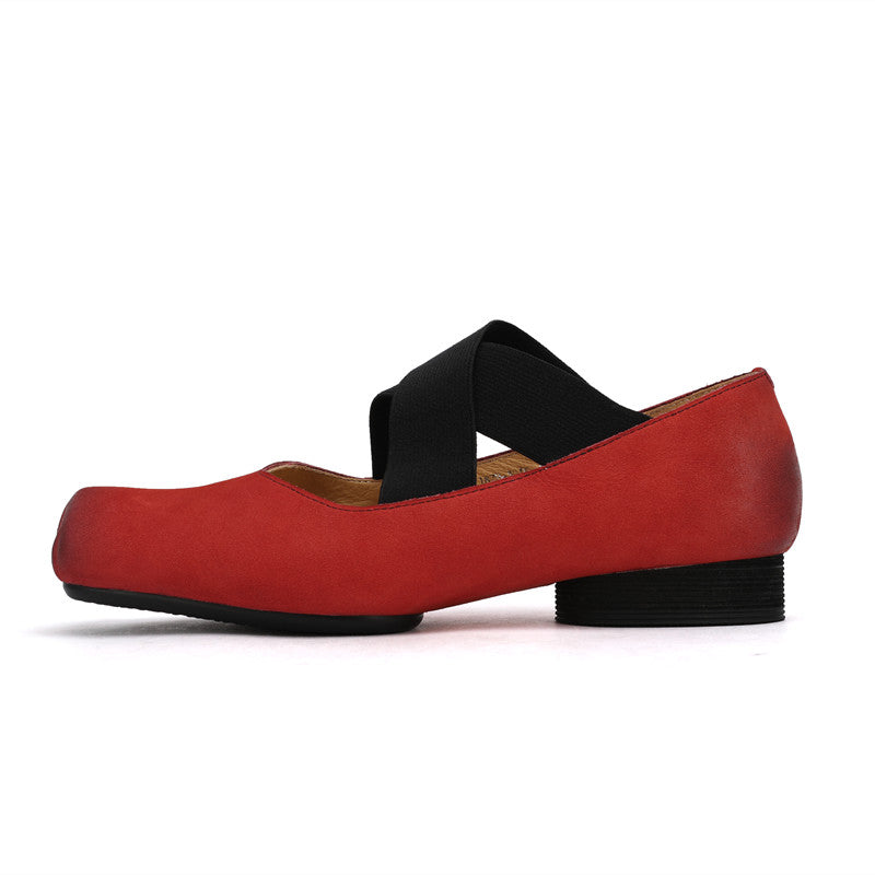 Demi Red Square toe Ballet Flats