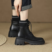 Platform Combat Boots Black