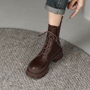 Womens Brown Platform Boots