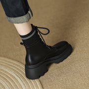 Platform Combat Boots Black