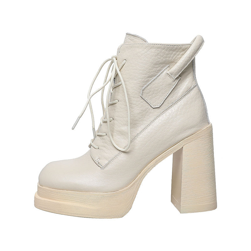 Drew Beige Ankle Boots