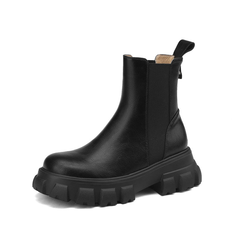 Black Platform Chelsea Boots