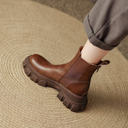 Brown Platform Chelsea Boots