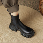 Black Platform Chelsea Boots