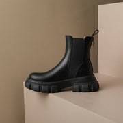 Black Platform Chelsea Boots