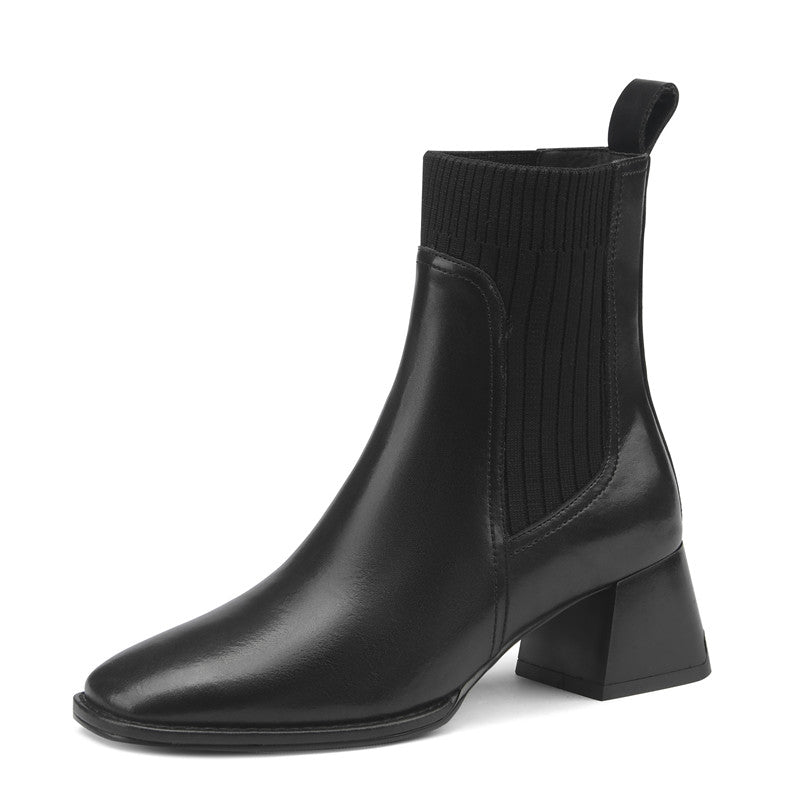 Dawn Black Slip on Ankle Boots