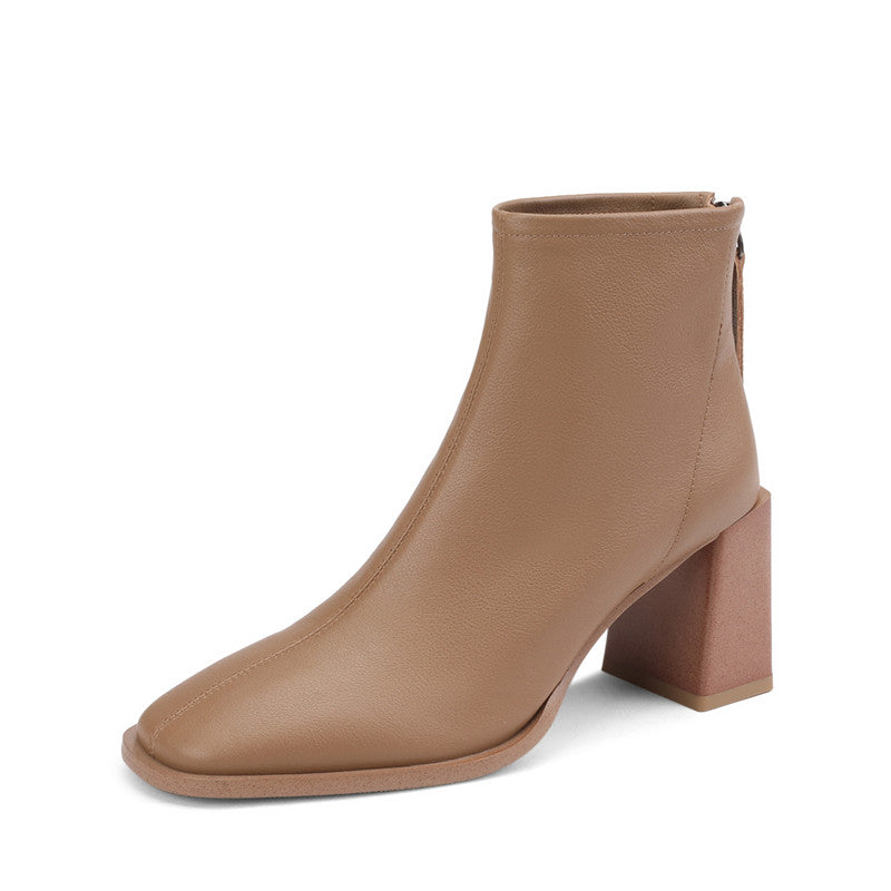 Hayes Square Toe Nude Ankle Booties