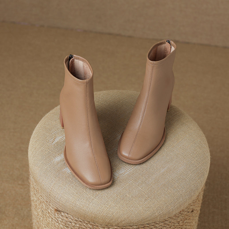 Hayes Square Toe Nude Ankle Booties