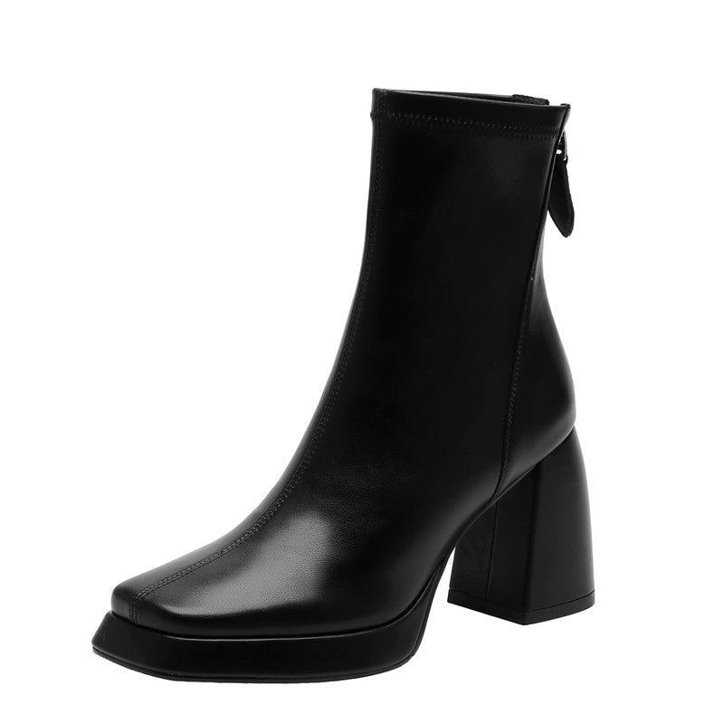 Black Platform Sock Boots