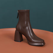 Brown Platform Boots Womens